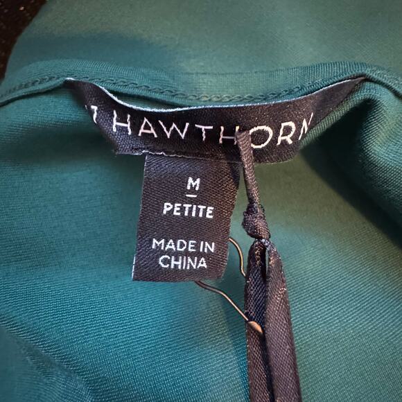 41 Hawthorn Sleeveless Green Fit & Flare V-Neck Dress Rayon Blend Women’s MP NWT - Picture 5 of 7